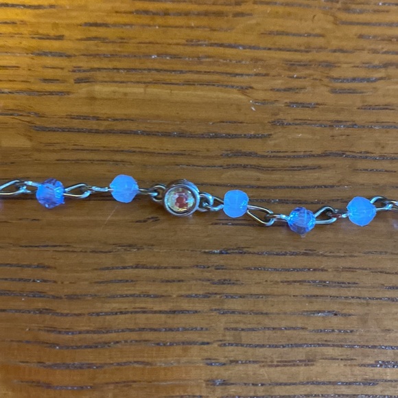 Blue Beaded Necklace - 11” when doubled / 23” Long Closed / 45” Total Length - Picture 9 of 11